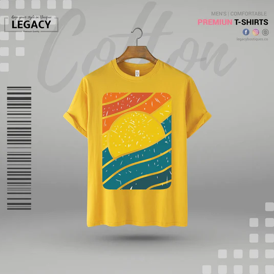 Sunset Mens Cotton T Shirt